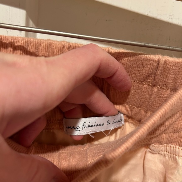 Young fabulous and broke peach Odin jogger. - Picture 12 of 15